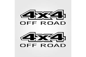 GESAR ART IN PROGRESS Gesar 2 Pezzi Adesivo 4x4 Off Road per SUV e Fuoristrada - Adatto per Auto e Moto (Nero)