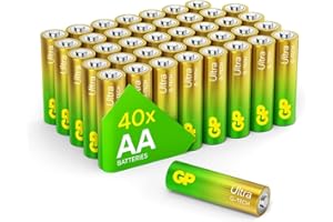 GP Ultra AA Batteries 40 Pack – 1.5V Alkaline Double A Batteries – 10-Year Shelf Life – Reliable Power for Toys, Remotes, Clocks & Devices – Ideal Battery Pack for High-Drain Household Electronics