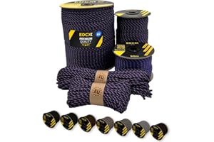 EdcX Paracord 4mm, 20+ Military Colors (15m, 30m, 50m, 100m, 300m) | Ideal for Camping, Survival, Outdoor, Crafting, DIY | 100% Nylon Rope 4mm | Tactical Cord 550 Type III (Navy Classic, 30 m)