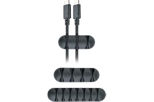 Desire2 Clip Ferma Cavi Pacco Misto da 3, organizzatore di cavi, Ferma & Nascondi Cavi per Scrivania, Organizzatore Cavi di Caricamento per TV PC Laptop Casa Ufficio Cinema