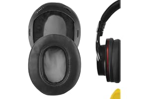 Geekria QuickFit Wymienne nauszniki ze skóry proteinowej do SONY MDR-1A, MDR-1ADAC, zestaw słuchawkowy, części naprawcze (czarne)