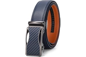VONMELLI Cintura Uomo in Pelle, Cricchetto Automatica Regolabile 35mm, Reversibile e Personalizzabile, Idea Regalo Elegante, Adatta per Abiti e Casual