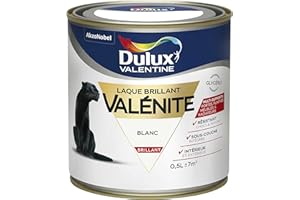 Dulux Valentine Peinture Laque Valénite Glycéro multisupport intérieur-extérieur – Grande résistance pour boiseries et ferronneries - aspect Brillant Blanc 0,5 L - 5211209