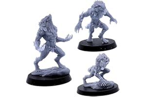 FORGED TERRAIN Werewolf Brute Miniature Figure Wolf Wolves 28mm Dungeons and Dragons Miniature Gaming, Beast Warrior Fantasy Role Playing TabletopGames