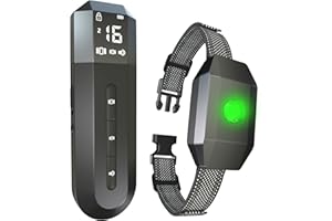 BEOANKIT Collier de Dressage,Conformes à La Nouvelle Loi 2024-Collier Vibrant-Portée de 2000 Mètres,Rechargeable avec 4 Modes Lumières LED/Son/Vibration/Forte Vibration,Résistant à l'eau IP67