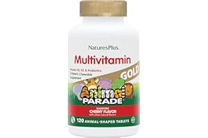 ‎NATURE'S PLUS Natures Plus Animal Parade GOLD Children's Chewable Multi Cherry Flavour, 120