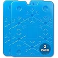 XL Large Ice Packs for Coolers - 12.5 x 10 x 0.5 inch Long Lasting Cold Freezer Packs - Reusable and Slim Ice Packs, Extra Large Ice Blocks for Cooler Bags, Quick Freeze, Pack of 2, Keep Food Fresh