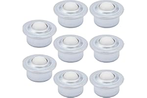NAKUPENDA Roulettes à Billes 8 Pièces Meubles Billes Roulettes Transfert Billes Roulettes Pivotantes Nylon Billes Roulement de Transfert (20mm Hauteur)