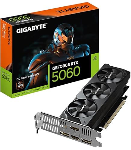 GIGABYTE GeForce RTX 3050 OC Low Profile 6G Graphics Card, 2X