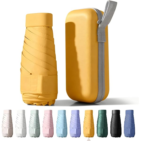 Mini Paraguas Plegable Con Protección UV 50+ - Compacto, 8 Varillas, Antiviento, Incluye Estuche, Ideal Para Viajes