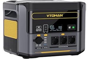 VTOMAN 1000W Estación de Energía Portátil, 828Wh Batería LiFePO4, Ampliable a 2376Wh, Carga Express 0-80% en 1H, CA 2000W Pico Generador Solar, 100W USB-C para Hogar, Camping, Viajes Cortes