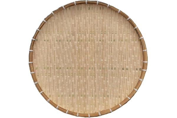 BRG Assam s Finest Handmade Bamboo Dala 52 cm Traditional Eco-Friendly Winnow Tray for Cleaning Rice, Pulses & Grains Handcrafted Bamboo Basket for Kitchen Use, D cor & Storage (DL5)