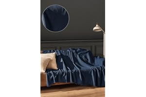 ‎BOHORIA BOHORIA® Tagesdecke Sera | 100% Recycled Baumwolle | Oeko-Tex® | Bettüberwurf Wohndecke Wendedecke Sofadecke | extra-groß (Marine, 200 x 230 cm)