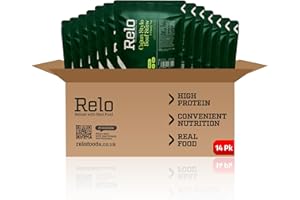 Relo Cajun Beef Stew | 350g Ready-to-Eat Survival Food Pouches | Camping Food Pouches with High-Protein High-Fibre, Low-Fat, Low-Sugar, Low-Cal, Low-Carb, Keto-Friendly (14 Pack)