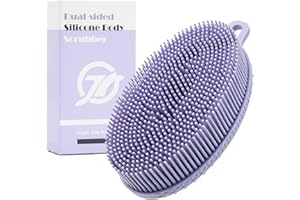FREATECH Spazzola per Corpo in Silicone - Spazzola per Doccia a 2 Lati per Esfoliazione Delicata, Pulizia Profonda e Massaggio Intensivo, Cura della Pelle Sensibile, Igienica e Durevole, Lavanda