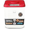 Kitchen Safe Time Locking Container (Medium), Timed Lock Box for Cell Phones, Snacks, and other unwanted temptations (Red Lid + 14 cm White Base with Access Port)
