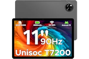 ‎DOOGEE DOOGEE Tab A9+ Android 15 Tablet 11 Zoll, Unisoc T7200 Octa-Core 8580mAh Gaming Tablet Android 20GB RAM+64GB ROM(TF 2TB), WiFi5 Tablets PC, 90Hz-1080P, WidevineL1/Face ID/OTG/GPS/Dual Speaker
