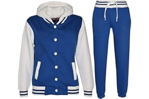 A2Z 4 Kids Tracksuit Girls Boys Baseball Plain Top Bottoms Jogging Running Suits Activewear Fashion Kids Outfit New Age 5 6 7 8 9 10 11 12 13 Years