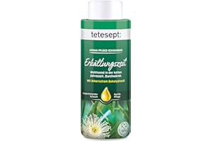 tetesept Aroma Care Bain moussant Cold Time – Additif de bain à l'huile essentielle d'eucalyptus – Chauffant grâce à la mousse longue durée – 1 x 500 ml