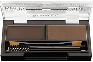 ‎RIMMEL Rimmel Brow This Way paleta do brwi, wosk i cień do brwi w jednym produkcie, trwały efekt, nr 003 – Dark Brown