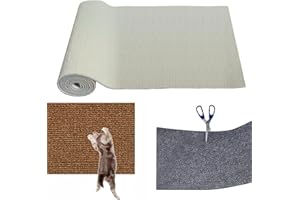 ADIUS Climbing Cat Scratcher,Tappetino Tiragraffi per Gatti, DIY Tappetino tiragraffi Autoadesivo per gatti, Ritagliabili Tappeto Tiragraffi per Gatti Divano (L,Gery)