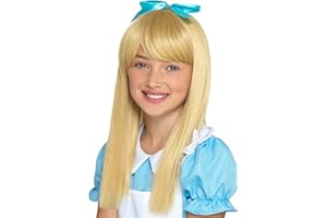 Smiffys Parrucca da principessa del paese delle meraviglie, Biondo, Bambini Halloween