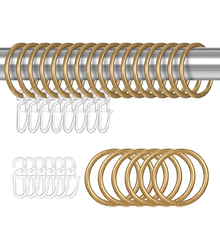 30 Anneaux Rideau En Laiton Plaqué 20 Mm - Pour Stores Romains, Forme O, Intérieur/extérieur