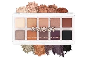 Profusion Cosmetics 10 Shade Eyeshadow Palette - High Pigmented Multi-Finish Colors, Vegan & Cruelty-Free, Create Stunning Looks On-the-Go - Travel-Friendly & Versatile Makeup, Smoky