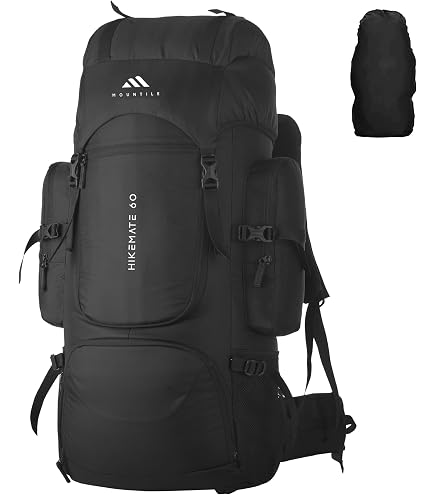 amazonbasics internal frame hiking backpack with rainfly 55l black Amazon Basics 55 Liters Bag Rain Cover | Trekking, Travel Bag for Men & Women | with Laptop Sleeve & Shoe Compartment | Unisex Camping Rucksack How Strong Is a Big Kahuna rounded and popular Model:ECS63MLXF