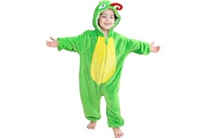 COOKY.D Grenouillère Déguisement Halloween Bébé Garçon Fille Combinaison Flanelle Unisexe Nouveau-né Pyjama Carnaval Tenue Enfant 0-4 Ans
