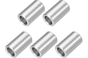 QUARKZMAN 5 Pcs Entretoises en Acier Inoxydable, 8mm ID x 12mm OD x 20mm L Acier Inoxydable 304 Entretoise de Vis à Douille Ronde Non Filetée Rondelle pour 5/16" ou M8 Vis Boulons Écrous