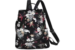 Fmeida Sac à Dos Femme Anti-vol, Petit Sacs à Main en Nylon 2 en 1 Porté Épaule pour Fille, Léger et Imperméable, Idéal pour Voyage, Shopping, Travail, Loisirs, École, Collèges