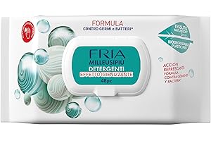 Fria MilleusiPiù Igienizzanti, Salviette Detergenti con Antibatterico, Tessuto Fibrasoft 3 Strati Biodegradabile, Confezione da 48 Salviette