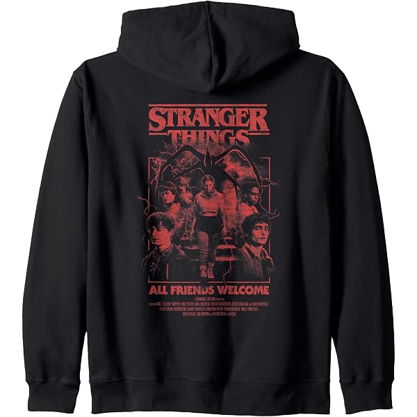 Sweat à Capuche Court Stranger Things Femme - Tie Dye Pastel - Taille XS
