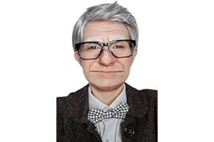 ALLAURA Old Man Wig Grey Wig Silver Wig Grandpa Wig Costume Mens Grey Wig Old Man Gray Wig One Size Fits All — Wig Only
