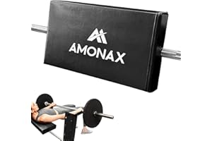 Amonax Hip Thrust Barbell Pad, Extra Thick Foam Padding, Heavy Duty Gym Accessories Fitness Workout Bar Pad Cushion Cover for Hip Thrusts, Women & Men