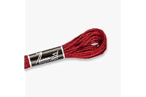 Luca-S Stranded Cotton Thread for Hand Embroidery, 8 Meter skeins, Color 21 / DMC 815 / Anchor 20, Embroidery Floss, Cross Stitch Thread