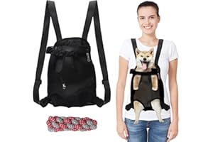 ZMDMAH Mochila para Mascotas, Transportin Perro, Mochila del Perros Bolsa de Viaje para Mascotas Transportin Perro Pequeño Mochila Gato con Abertura con Cordón Retráctil para Camping Paseos Senderismo