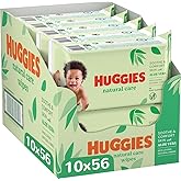 Huggies Natural Care Baby Wipes, 56 Count (Pack of 10) Total - 560 Wipes