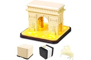 EKKONG Calendrier 3D 2026 à Effeuiller, Bloc Note 3D Calendrier avec LED, Calendrier de Bureau Détachable, 3D Memo Pad Papier, Sculpture en Papier Artistique, Cadeau Créatif et Décoration DIY