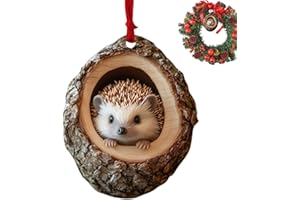 ALWIDA Ornamenti natalizi con animali - Ciondoli con animali per albero di Natale | Ornamento acrilico 2D con motivo animale albero di Natale | Ornamenti della fauna selvatica, decorazioni natalizie, decoraz