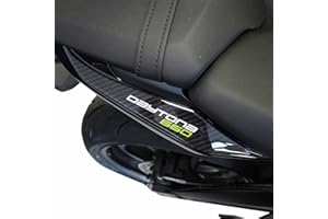 labelbike - 3D Stickers Motorcycle Rear Panels Side Decorations and Protections in Resin Compatible with Triumph Daytona 660 2024 - Carbon White Yellow