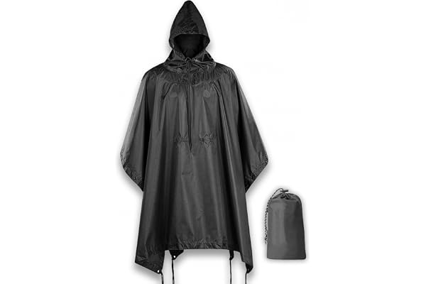 M-Tac Tactical Rain Poncho – militär militär poncho skydd – vattentät ripstop camping vandring utomhus jakt regnponcho