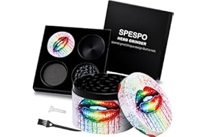 Grande Grinder Especias 63mm(2.5 "), Spespo Metálico Grinder Hierbas y Especias con Rascador Polen (Lips)