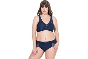 Ulla Popken Damen Entlastungs-BH Kelly, ohne Bügel, Spitze