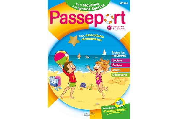Passeport - De la Moyenne à la Grande Section 4/5 ans - Cahier de vacances 2024