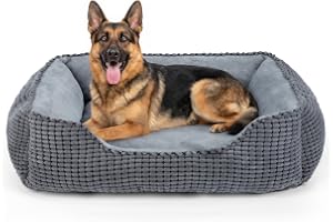 JOEJOY Hundsäng XXL Stora Hundar, Hundbädd Tvättbar, 106x80x23cm