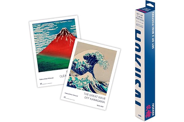 Grupo Erik Poster - Hokusai - Set of 2 Mini Posters 15 x 20.5 inches / 38 x 52 cm - Art Poster Shipped Rolled Up In A Protect