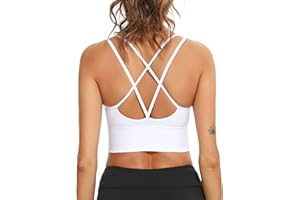 Sykooria Reggiseno Sportivo Donna Top Reggiseno Senza Ferretto con Imbottito Top Fitness Supporto Bustino per Yoga Running S-XL
