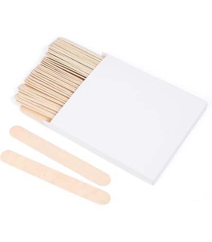 Vaessen Creative IJslollystokjes – 50 Stuks, 2,5x20 Cm – Natuurlijk Berkenhout – Voor Knutselen & 3D-Kunstwerken